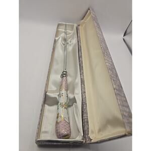 Vintage A E‎ Lewis Sheffield England Knife Handpainted Porcelain Stainless Blade